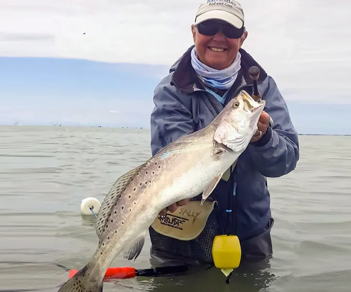 gator trout caught on baffin bay